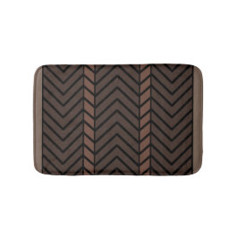 Chevron Pattern Brown バスマット