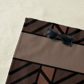 Chevron Pattern Brown ビーチタオル (インサイチュ)