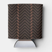 Chevron Pattern Brown 缶クーラー (正面)