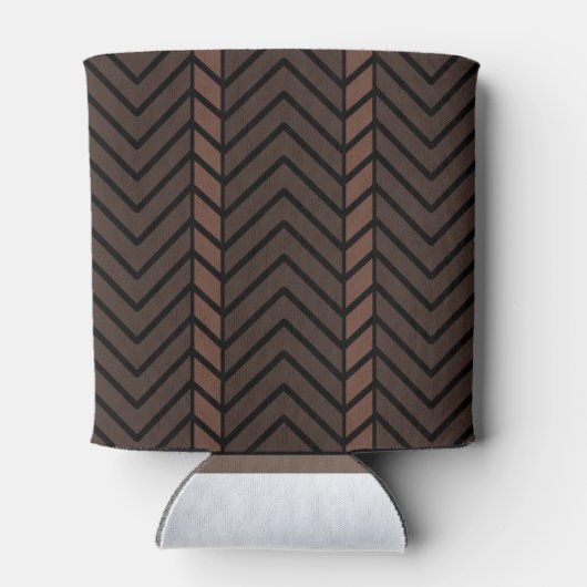 Chevron Pattern Brown 缶クーラー (裏面)