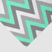 Chevron Pattern Grey White Mint Decoupage 薄葉紙 (詳細)
