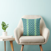 Chevron Pattern Teal クッション (椅子)