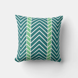 Chevron Pattern Teal クッション