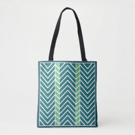 Chevron Pattern Teal トートバッグ