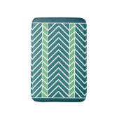 Chevron Pattern Teal バスマット (正面縦)
