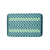 Chevron Pattern Teal バスマット (正面)
