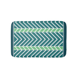 Chevron Pattern Teal バスマット