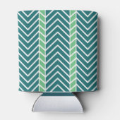 Chevron Pattern Teal 缶クーラー (裏面)