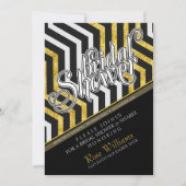 Chevron Perspective Glam Bridal Shower Invitation 招待状 (正面)