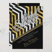 Chevron Perspective Glam Bridal Shower Invitation 招待状 (正面/裏面)