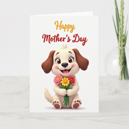 Chevron Puppy Love Card カード (正面)