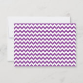Chevron Purple & White RSVP返信カード 出欠カード (裏面)