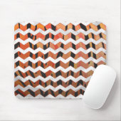 Chevron Tiger Hot orange and Black Print マウスパッド (マウス)