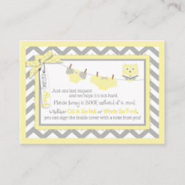 Chevron Tutuおむつジャンパーフクロウがブックカードを持って来る エンクロージャーカード