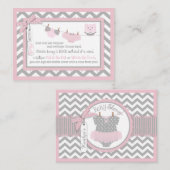 Chevron Tutuおむつジャンパーフクロウがブックカードを持って来る エンクロージャーカード (正面/裏面)