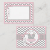 Chevron Tutu Jumper Giraffeがブックカードを持ち込む エンクロージャーカード (正面/裏面)