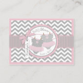 Chevron Tutusおむつジャンパーフクロウがブックカードを持って来る エンクロージャーカード (裏面)