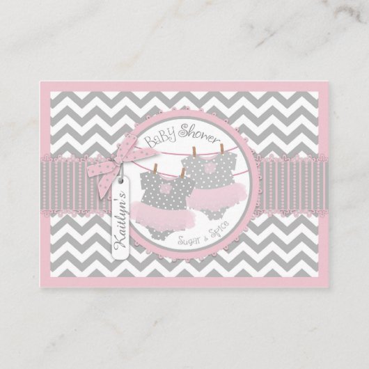 Chevron Tutusおむつジャンパーフクロウがブックカードを持って来る エンクロージャーカード (裏面)