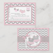 Chevron Tutusおむつジャンパーフクロウがブックカードを持って来る エンクロージャーカード (正面/裏面)