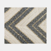 Chevron Zigzag Glam Pattern フリースブランケット (正面(横))