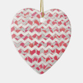 ChevronDalmatianピンクと白 セラミックオーナメント (右)