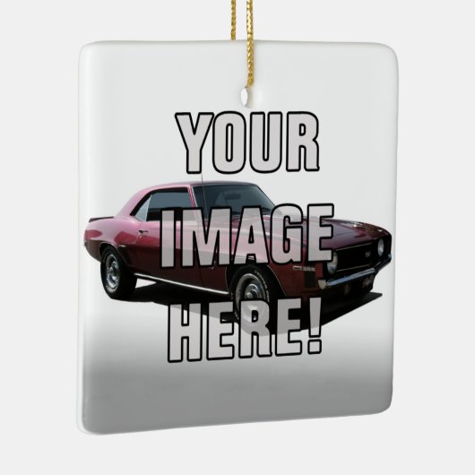 ChevyあなたのCamaroの写真を加えて下さい セラミックオーナメント (右)