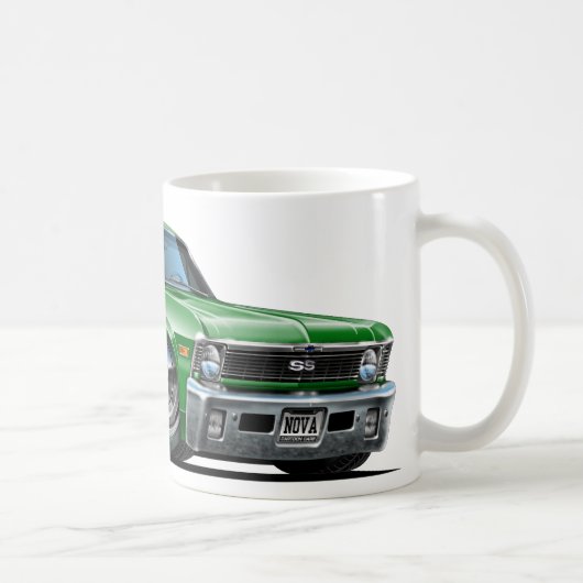 Chevyの新星の緑車 コーヒーマグカップ (右)