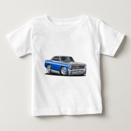 Chevyの新星の青灰色車 ベビーTシャツ (正面)