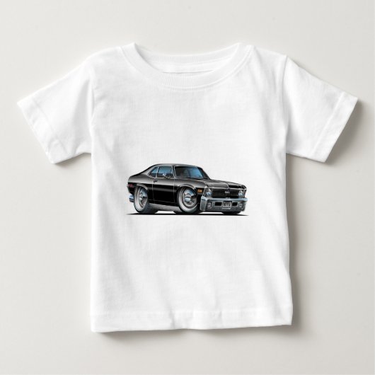 Chevyの新星の黒車 ベビーTシャツ (正面)