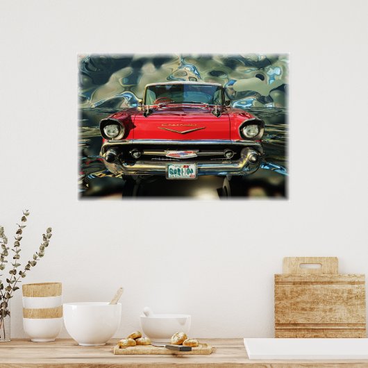 Chevy57前面 ポスター (キッチン)