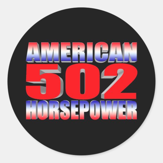 Chevy 502ビッグブロックマッスルカー ラウンドシール (正面)