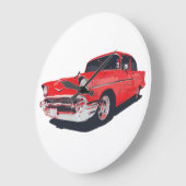 Chevy Bel Airのベクトルイラストレーションの時計 ラージ壁時計 (傾斜)