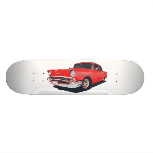 Chevy Bel Airのベクトルイラストレーション スケートボード