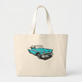 Chevy Bel Air -青 ラージトートバッグ