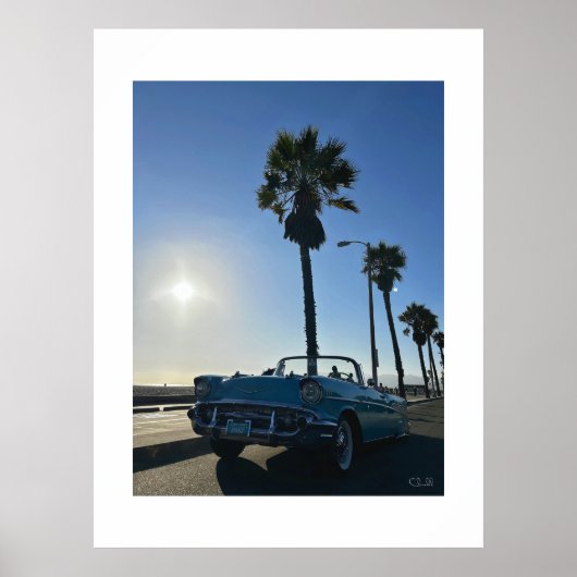 "Chevy Bel Air at Venice Beach." ポスター (正面)