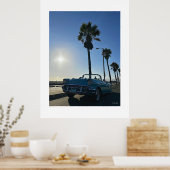 "Chevy Bel Air at Venice Beach." ポスター (キッチン)