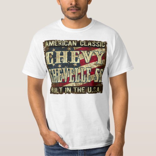 Chevy Chevelle SS -米国で造られるクラシックな車 Tシャツ (正面)
