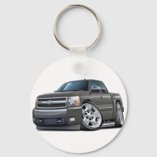 Chevy Silveradoの灰色の延長タクシー キーホルダー