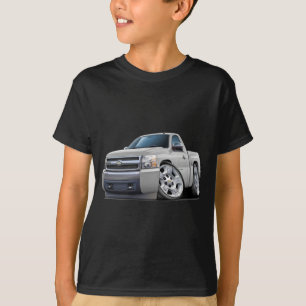 Chevy Silveradoの白のトラック Tシャツ
