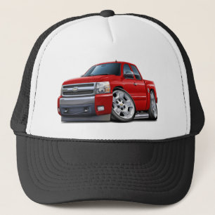 Chevy Silveradoの赤い延長タクシー キャップ