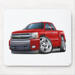 Chevy Silveradoの赤い延長タクシー マウスパッド