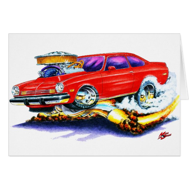 Chevy Vegaの赤車 (正面横)