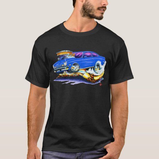 Chevy Vegaの青車 Tシャツ (正面)