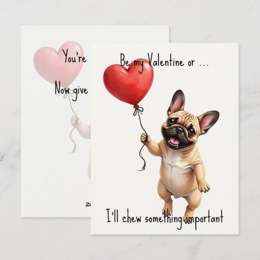 💘🐶Chew Love Carefully” シーズンカード (正面/裏面)