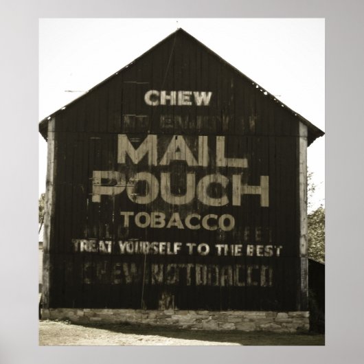 Chew Mail Pouch Tobacco Barn Antique Finish ポスター (正面)