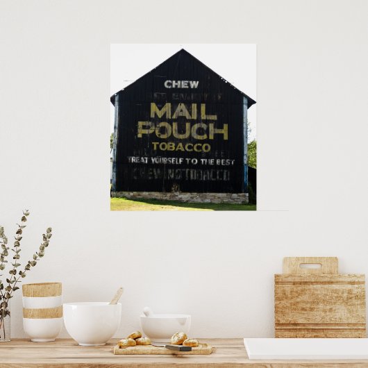 Chew Mail Pouch Tobacco Barn - Original Photo ポスター (キッチン)