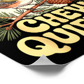 Chew Quieter Funny Bird Saying  ポスター (角)