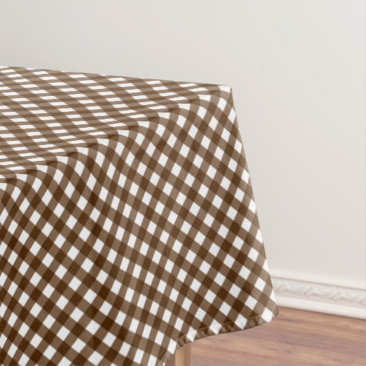 CHEX 14-BROWN-COTTON TABLELOTH 60x104in テーブルクロス (インサイチュ)