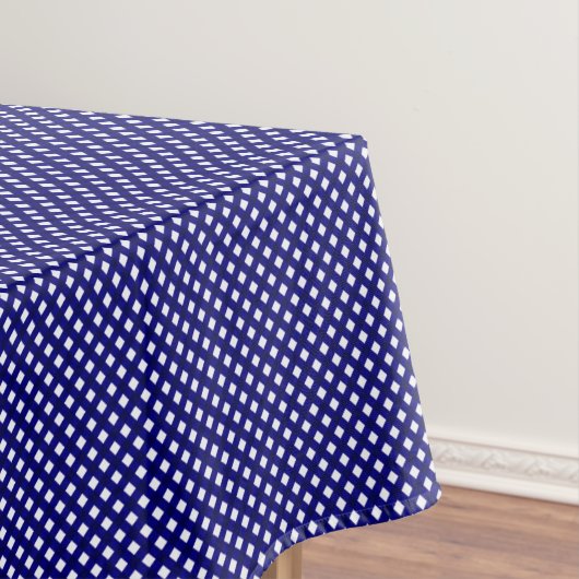 CHEX 4-DARK BLUE-COTTON TABLELOTH 52x70in テーブルクロス (インサイチュ)