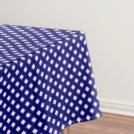 CHEX 4-DARK BLUE-COTTON TABLELOTH 60x104in テーブルクロス (インサイチュ)